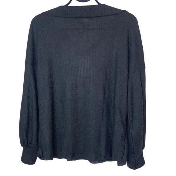 Net Elan Bruna Top-Long Sleeve Waffle Knit - Picture 8 of 8